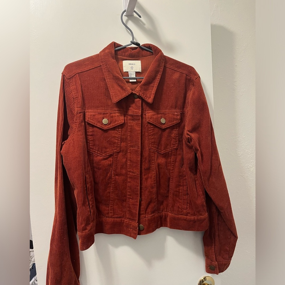 Lightweight orange jacket, 100% cotton.